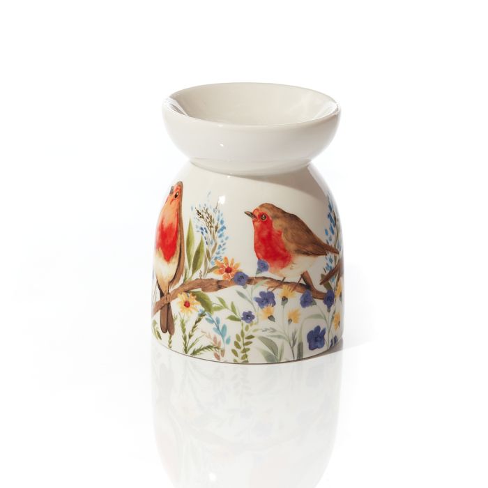 Robin Forget Me Not Ceramic Wax Melt Burner