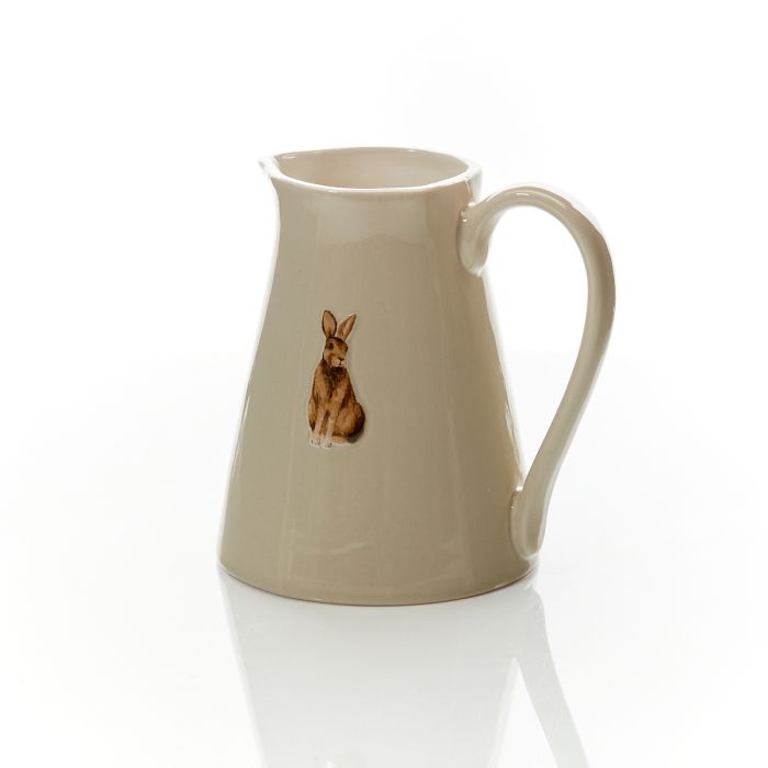 Hare Embossed Stoneware Jug