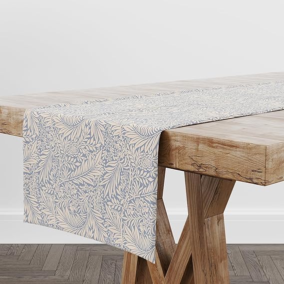 William Morris Larkspur Fabric Table Runner (Azure)