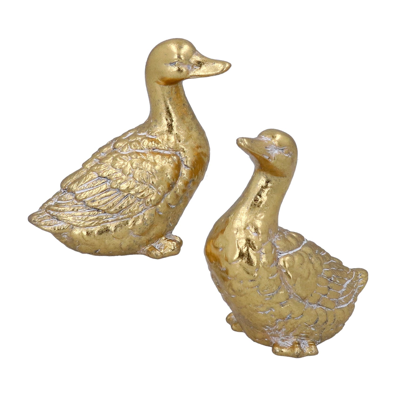 Gold Ceramic Duck Ornament
