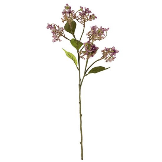 Faux Mauve Wild Hydrangea Spray