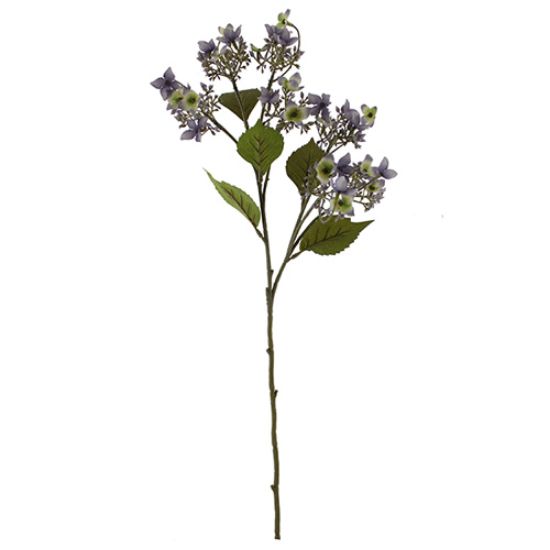 Faux Lilac Wild Hydrangea Spray