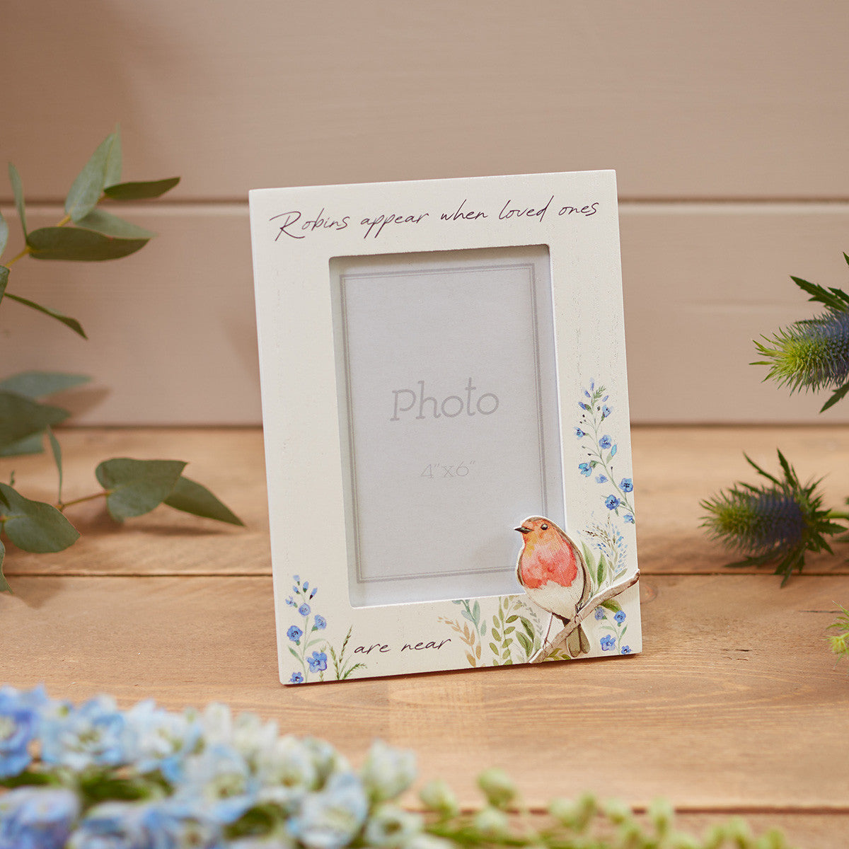 Robin Forget Me Not Photo Frame