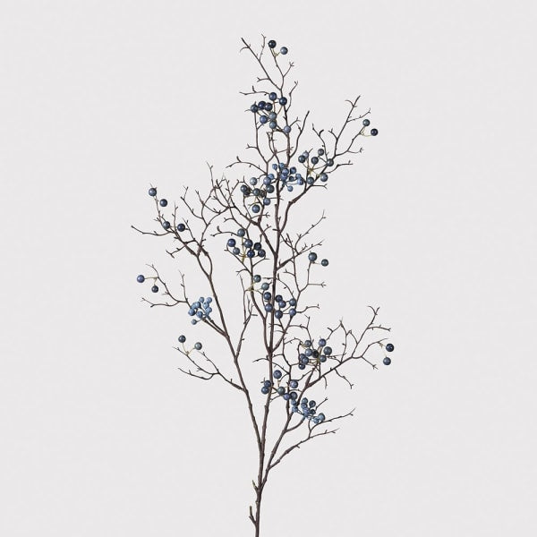 Faux Blue Berries Spray
