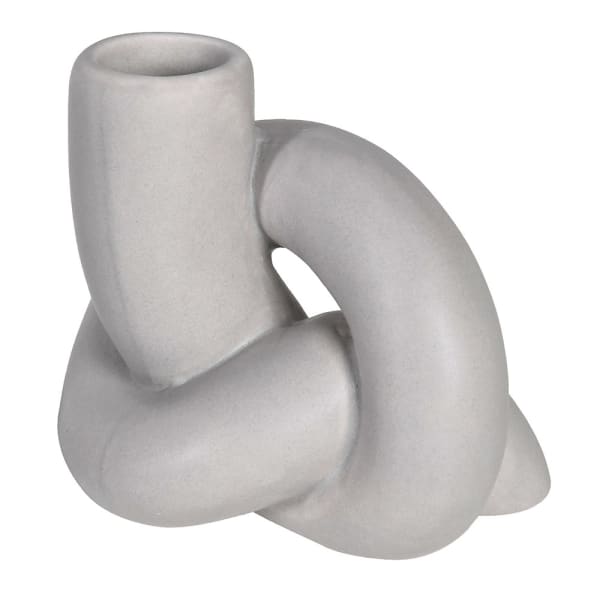 Grey Knot Polyresin Candle Holder