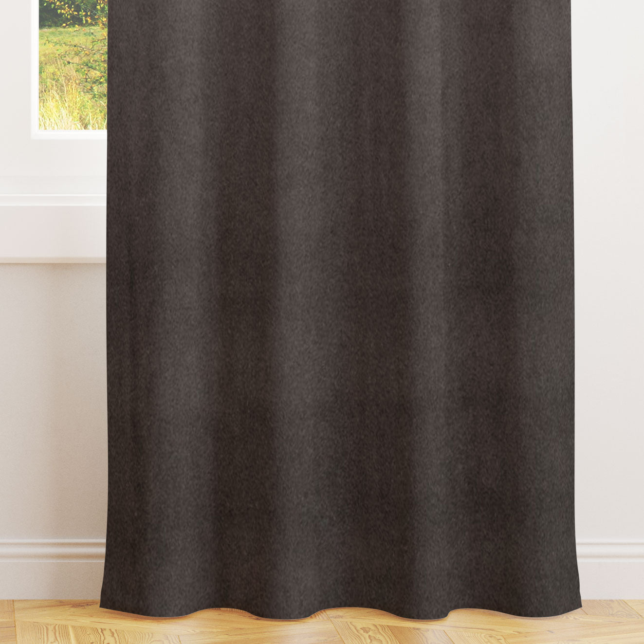 Alvar Charcoal Velvet Curtains