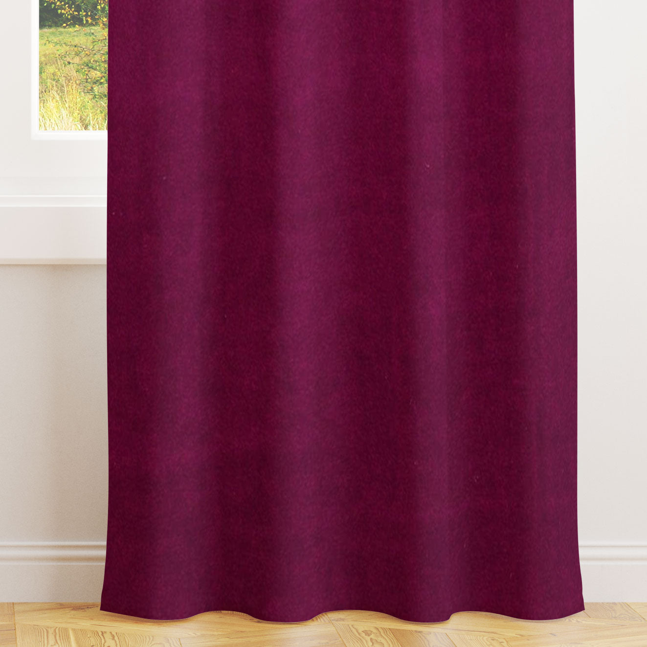 Alvar Fuchsia Velvet Curtains