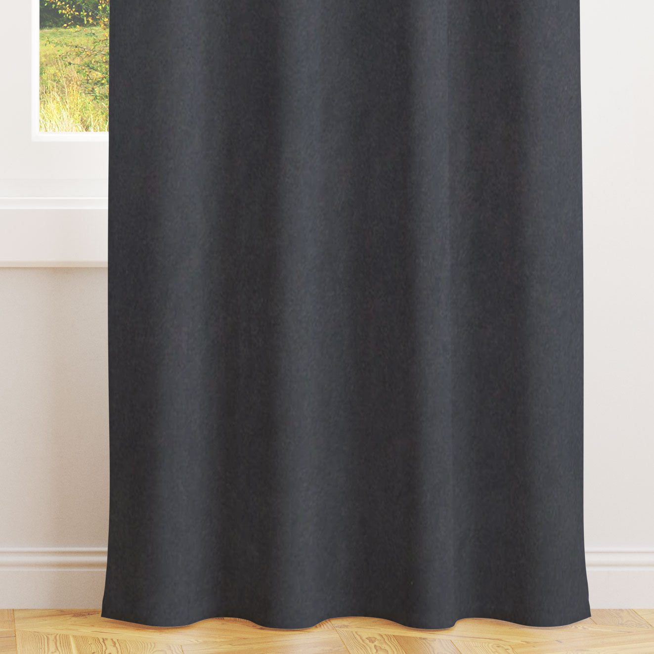 Alvar Graphite Velvet Curtains