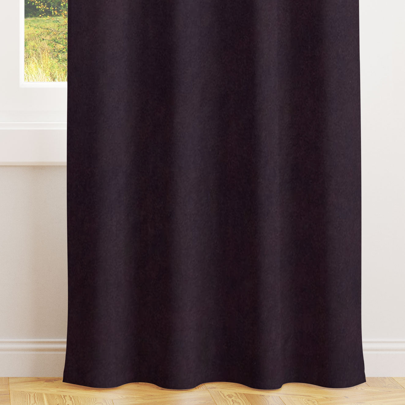 Alvar Mulberry Velvet Curtains
