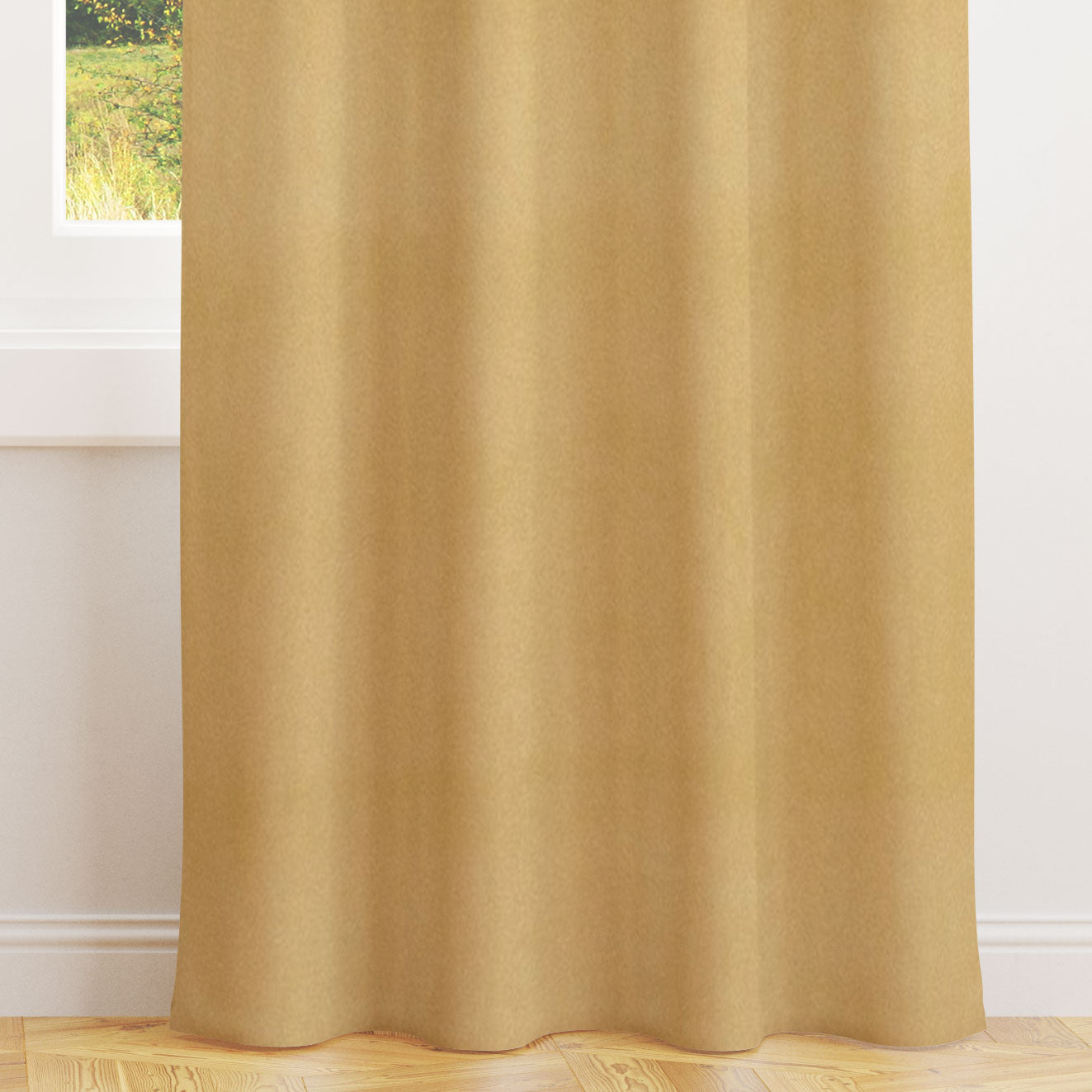 Alvar Ochre Velvet Curtains