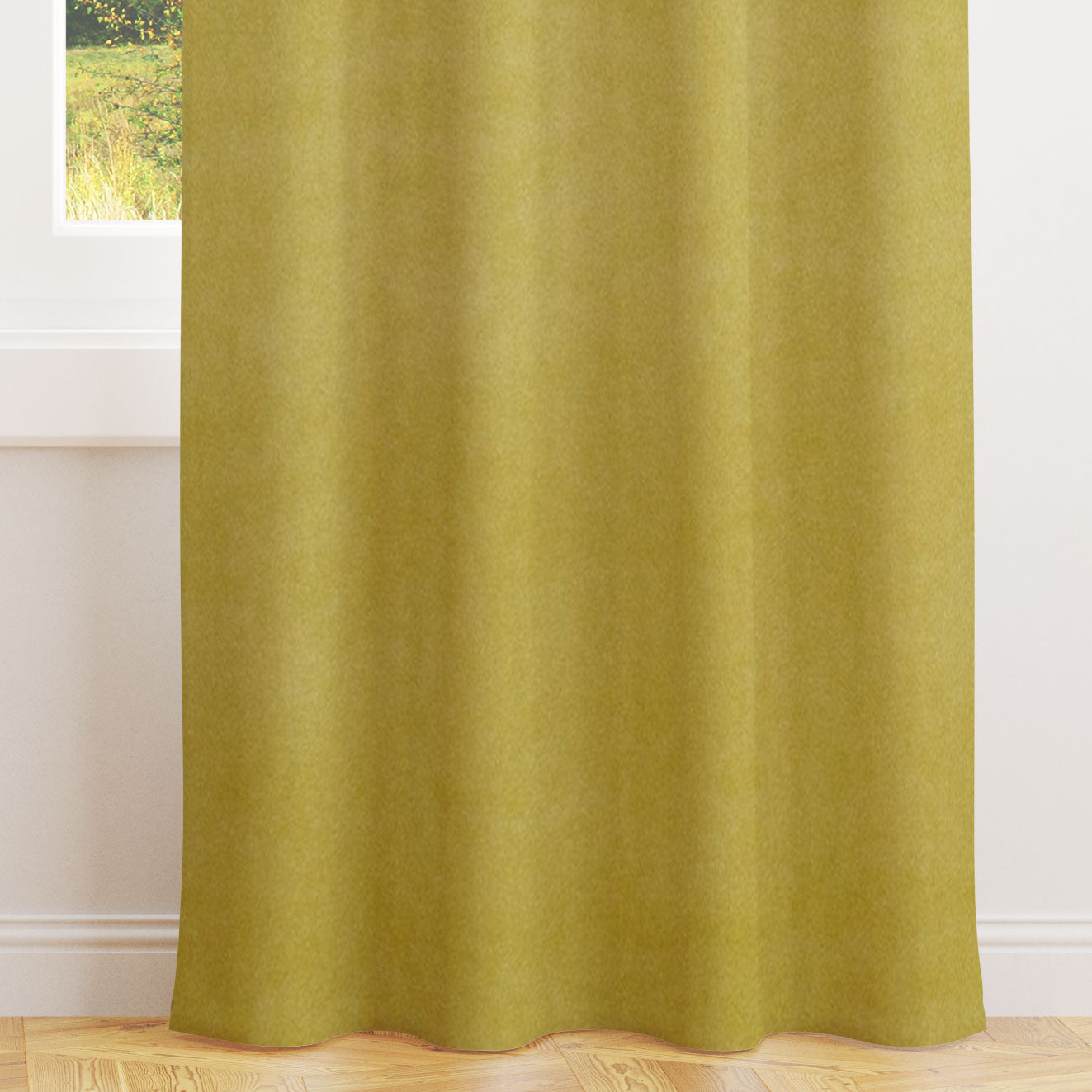 Alvar Olive Velvet Curtains
