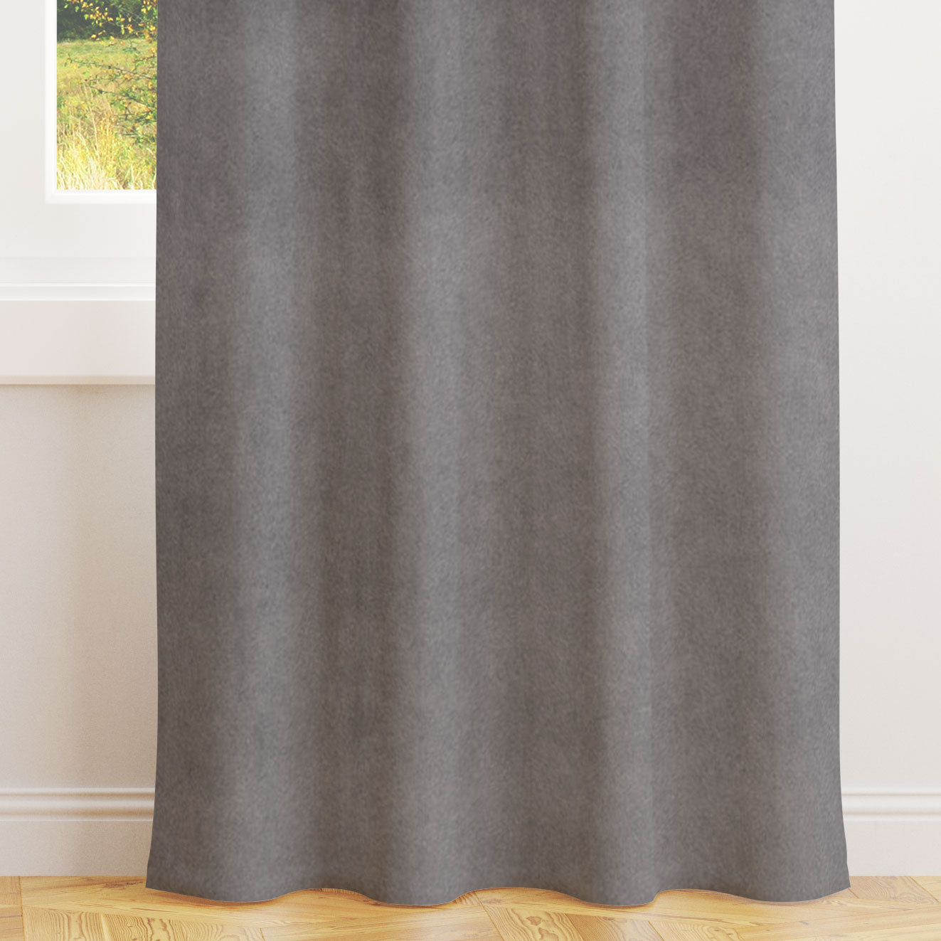 Alvar Slate Velvet Curtains