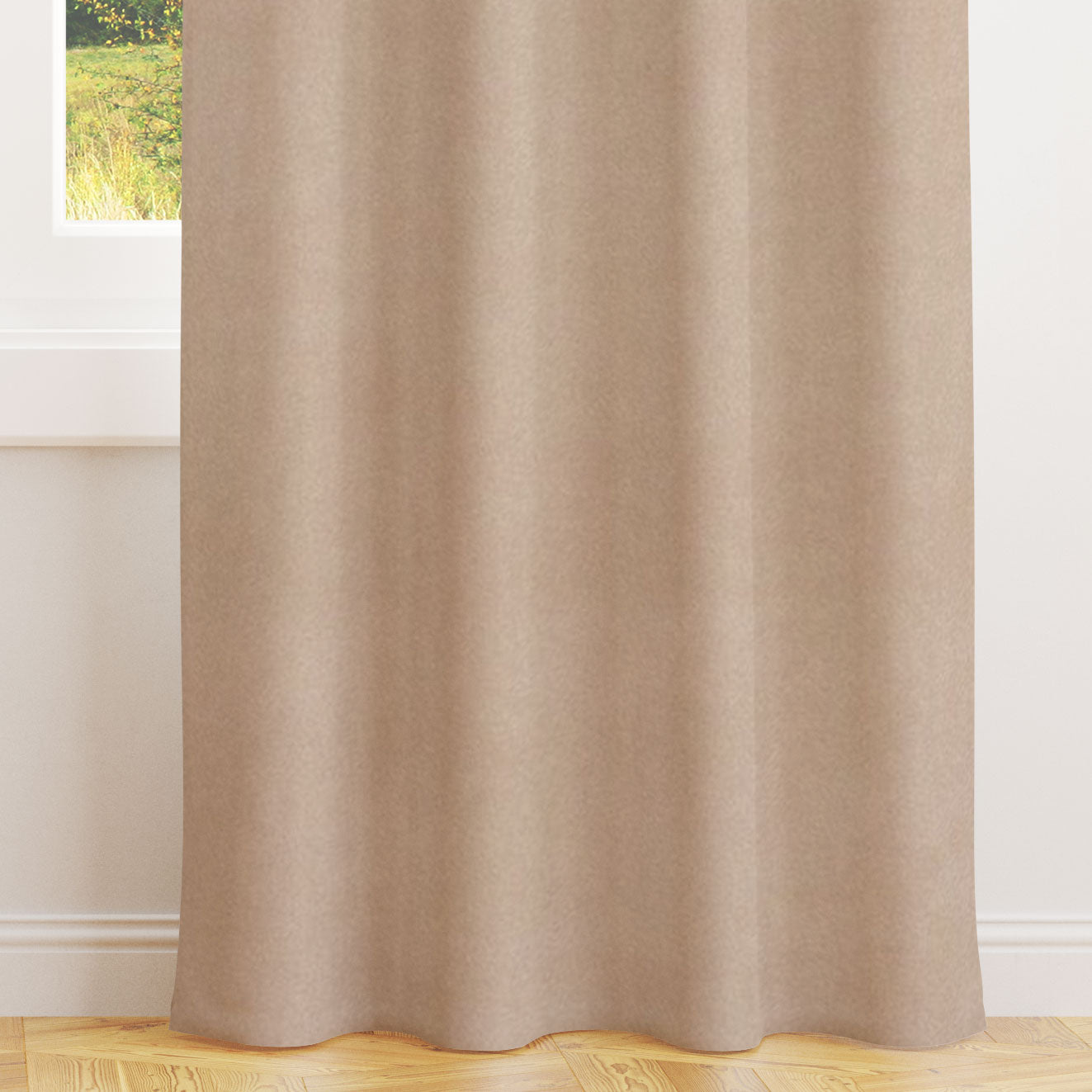 Alvar Taupe Velvet Curtains