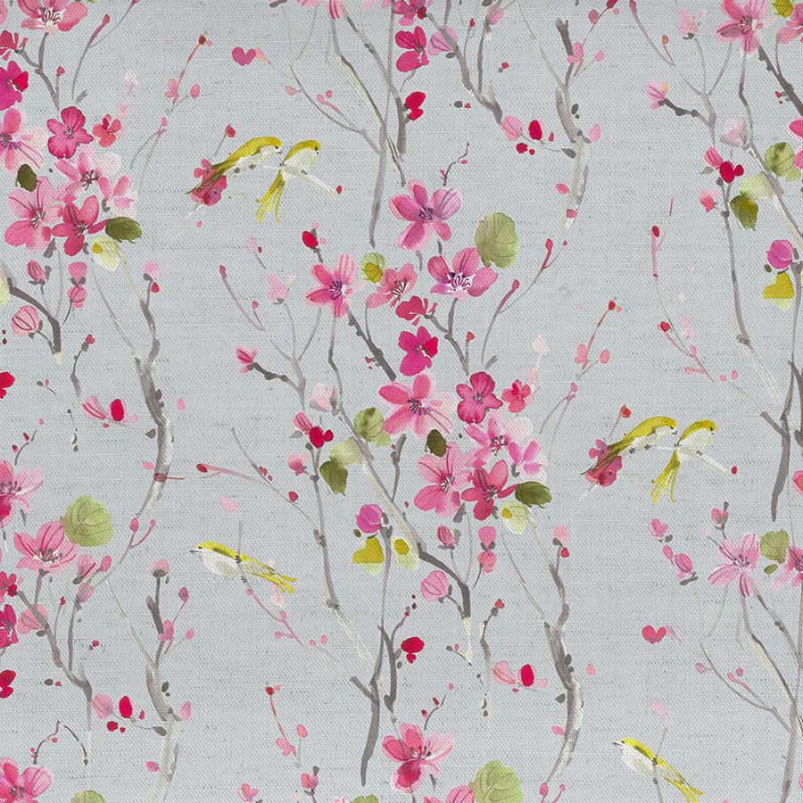 Armathwaite Blossom Silver Curtains