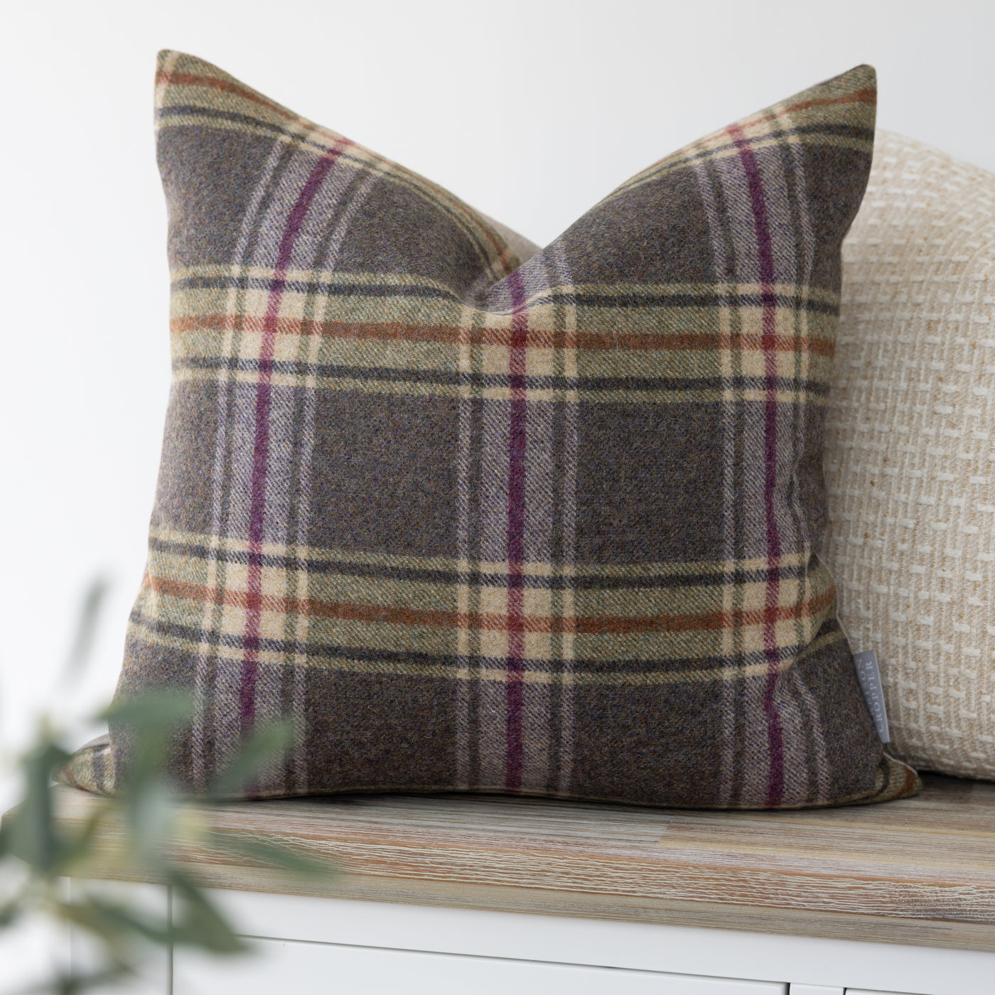 Arncliffe Charolite Wool Tartan Cushion Cover