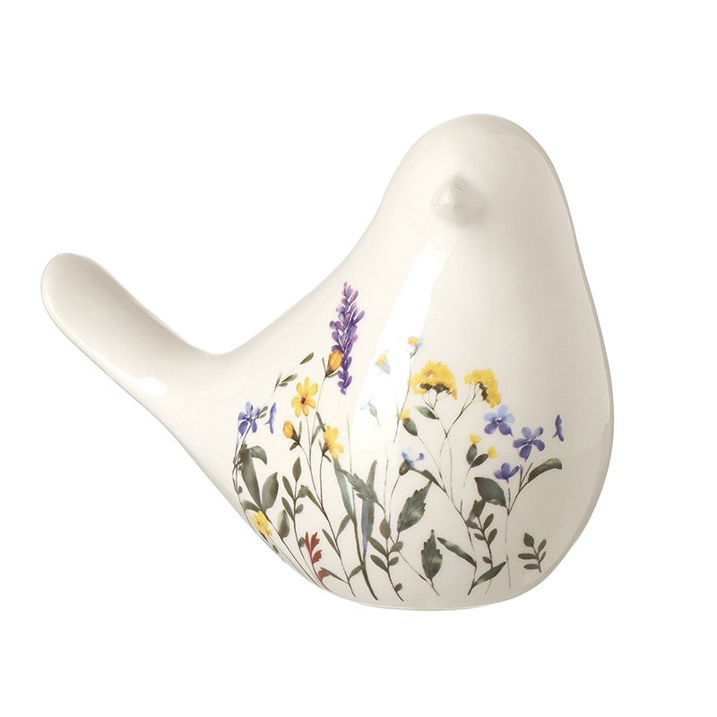 Large Flower Finish White Dolomite Bird
