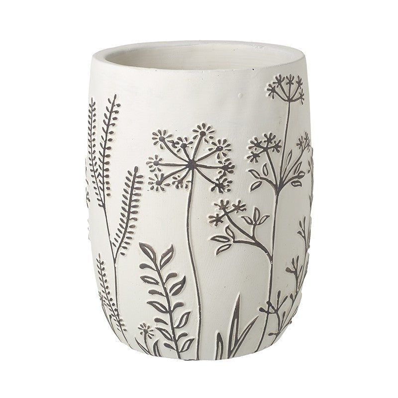 Black & White Flower Patterned Vase