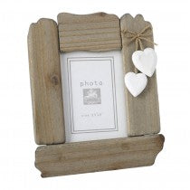 Wooden Frame with Hearts