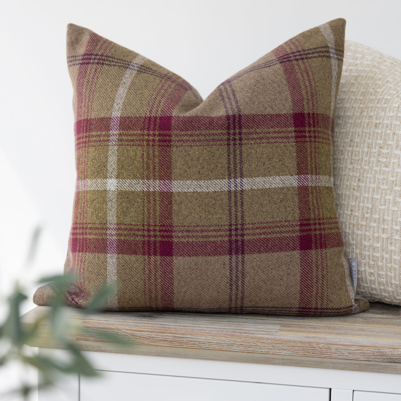 Balmoral Heather Checked Cushion