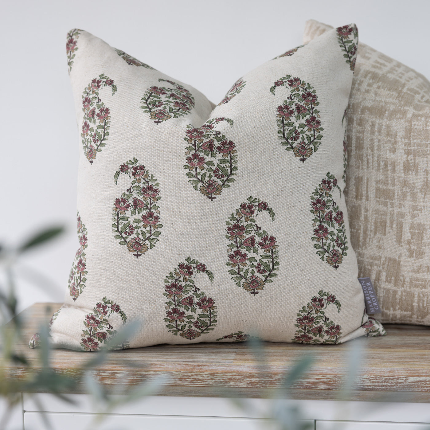 Berry Meadow Paisley Cushion