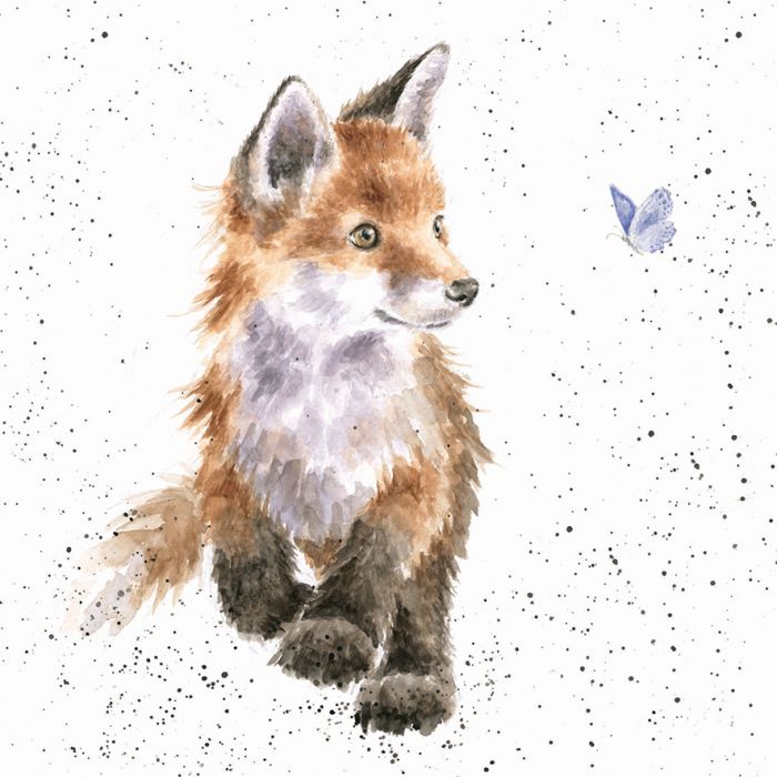 'Born To Be Wild' Fox Cub White Framed Print