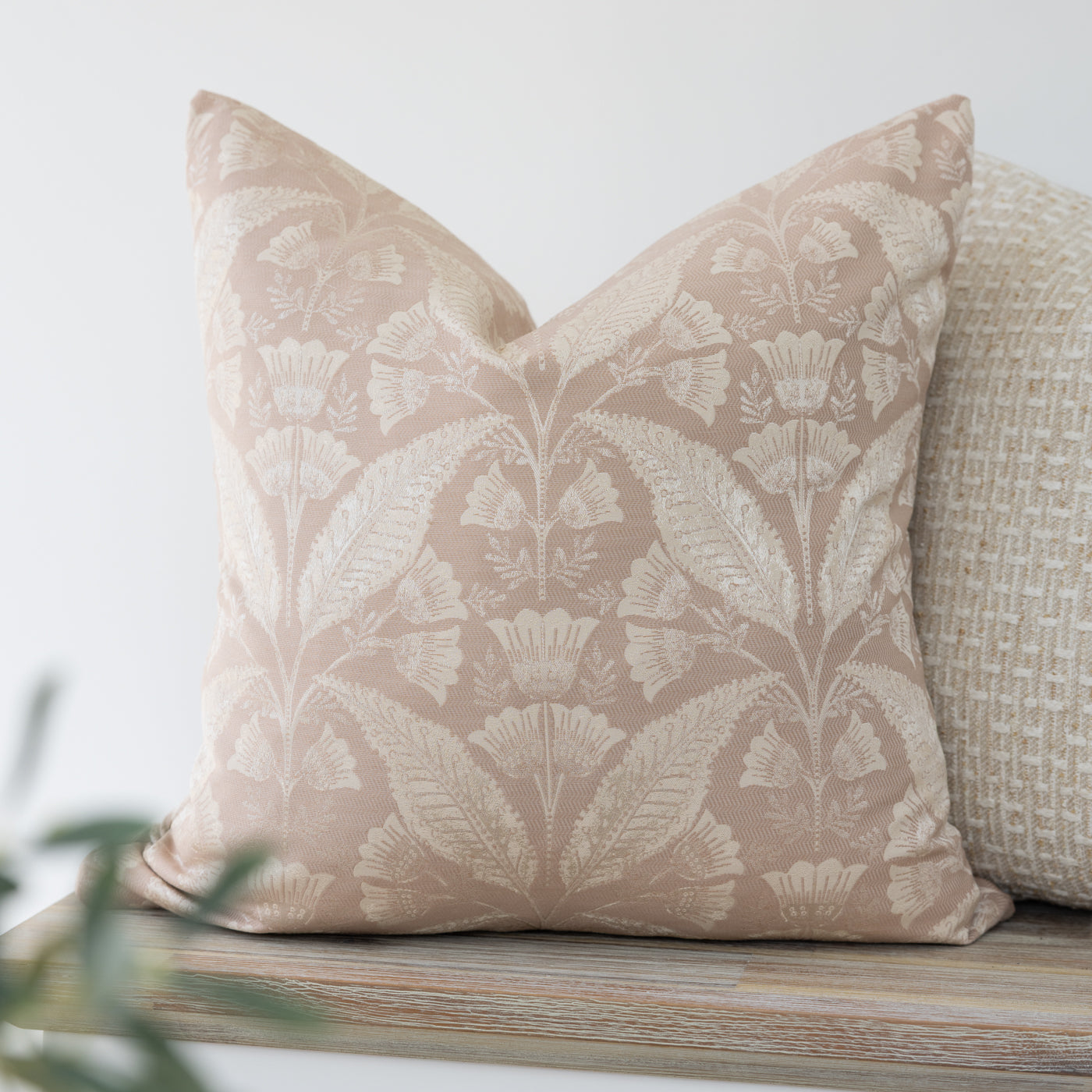 Burghley Blush Pink Floral Cushion Cover
