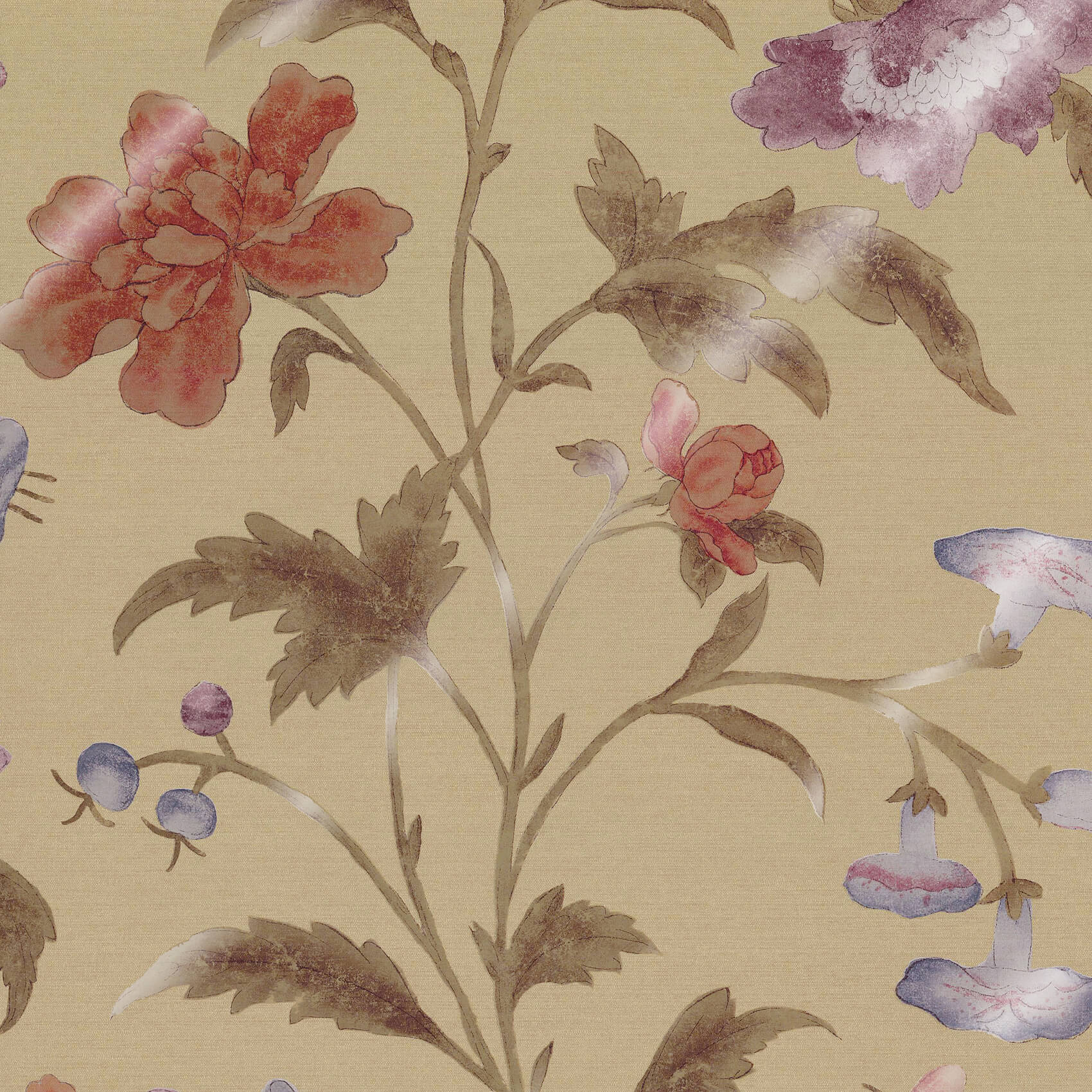 Little Greene China Rose Wallpaper - Bronze