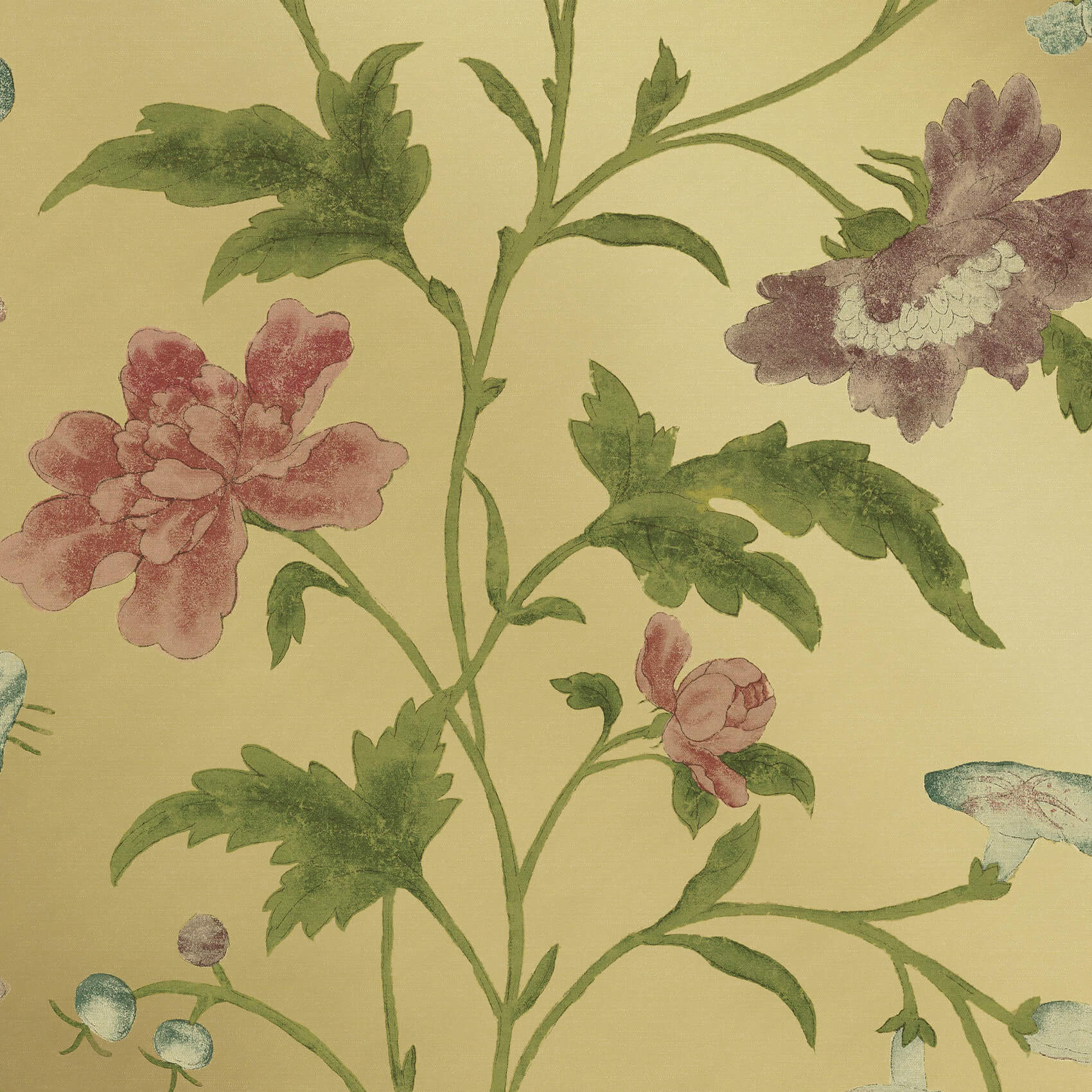 Little Greene China Rose Wallpaper - EmeraldLustre