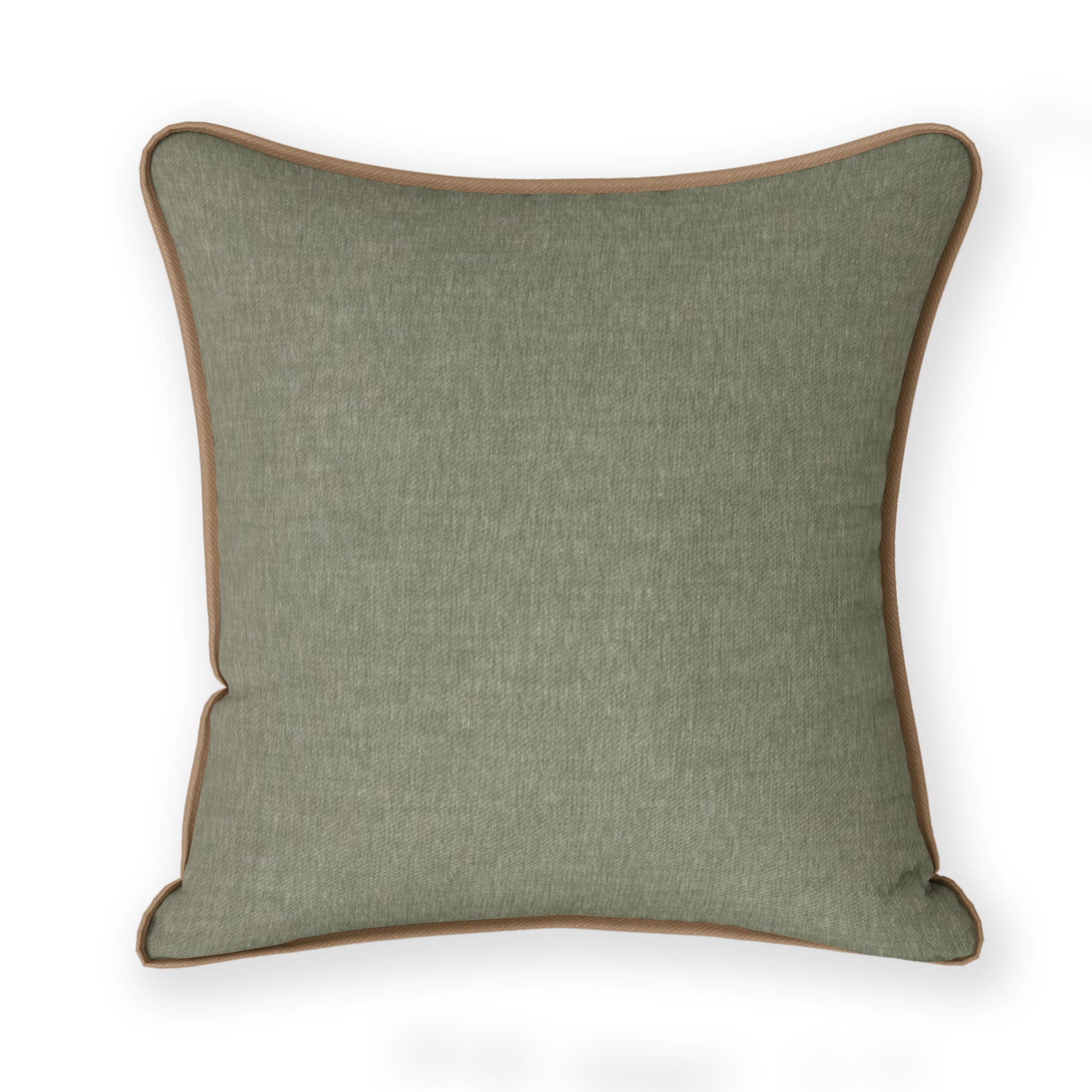 Christie Green with Rust Piping Square Cushion