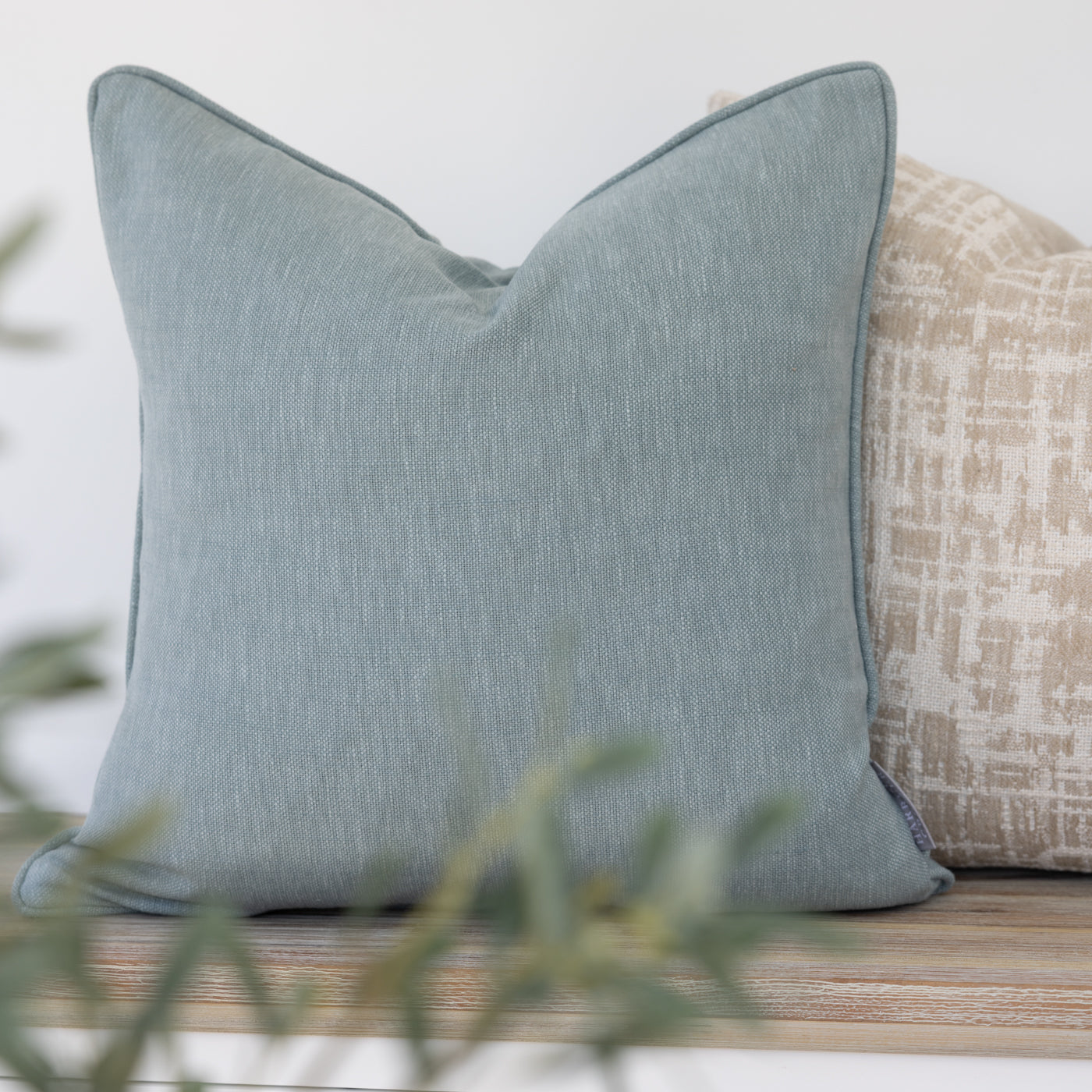 Christie Azure Blue Square Cushion
