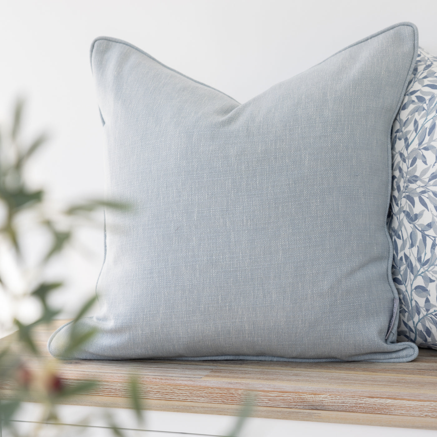Christie Chambray Blue Square Cushion