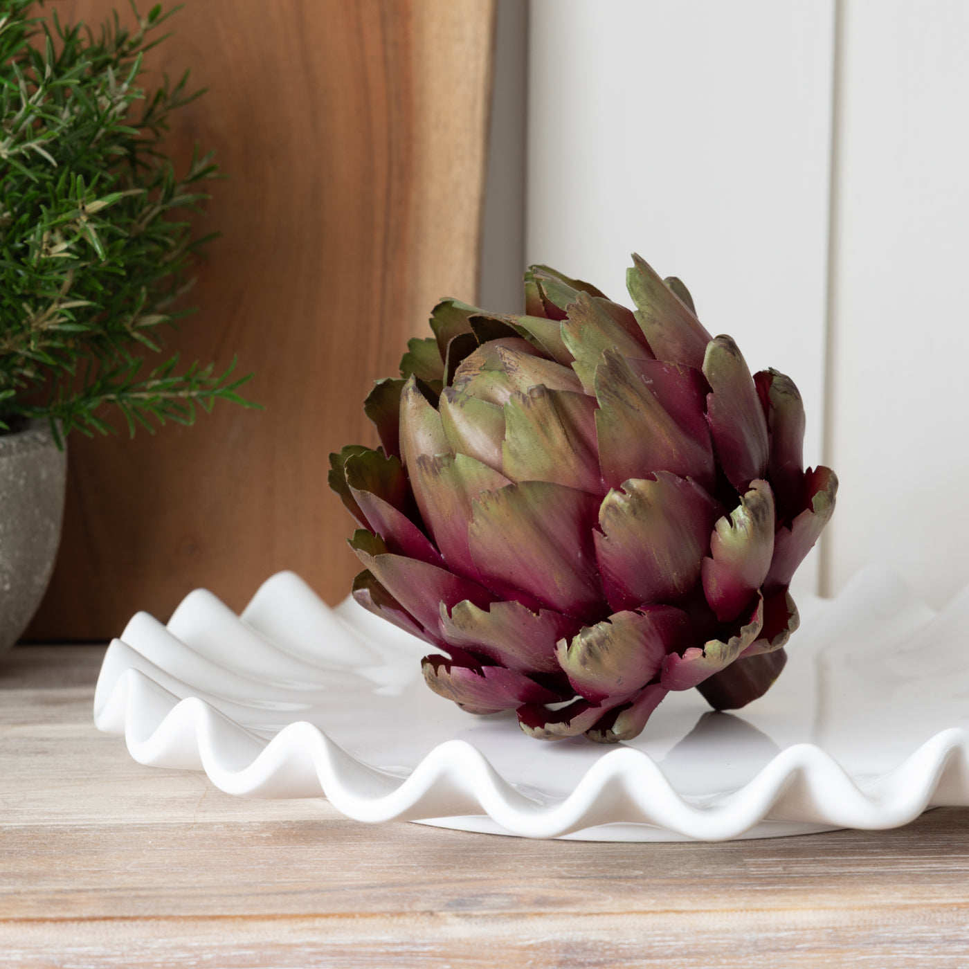 Purple and Green Artichoke Head