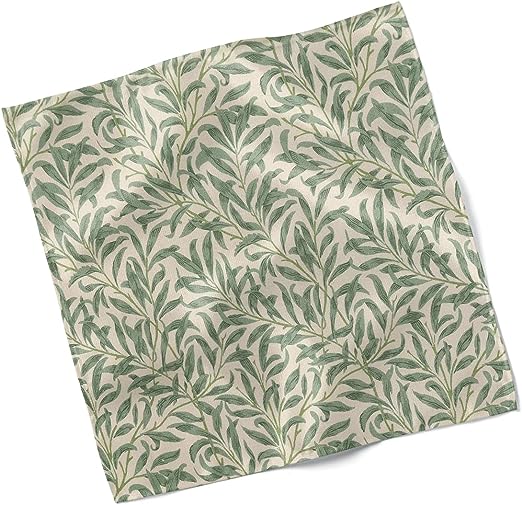 Set of 4 Willow Bough Duckegg Leaf William Morris Design Fabric Napkins
