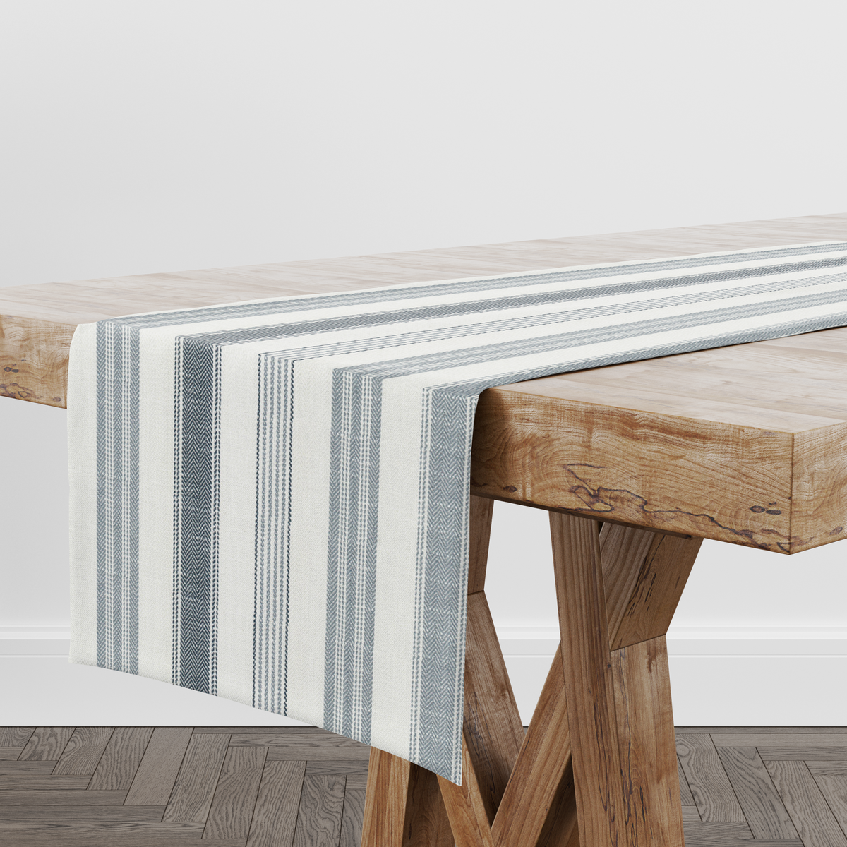 Darwin Twilight Navy Stripe Table Runner