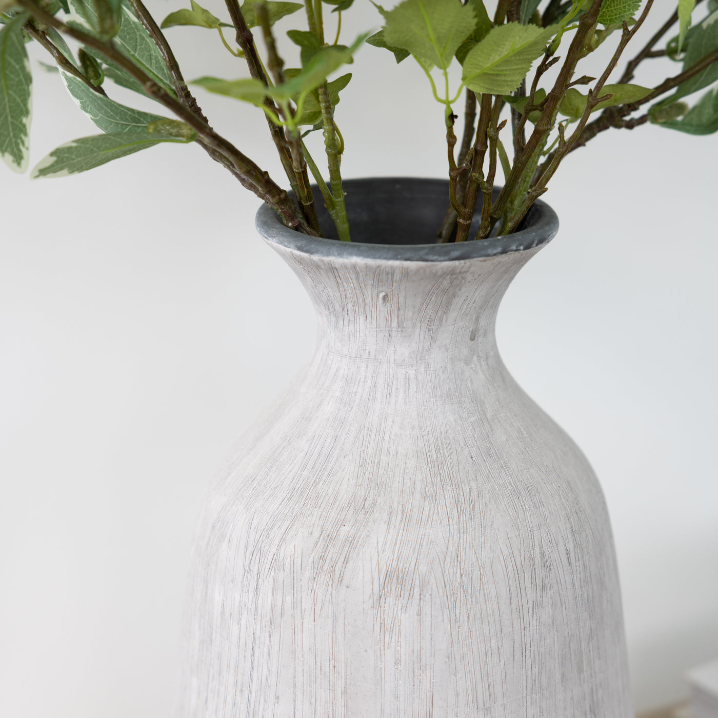 Tall Distressed Stone Vase