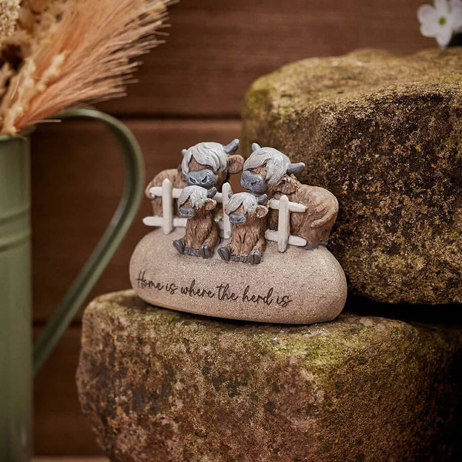Dougal Highland Cow Family Home Ornament