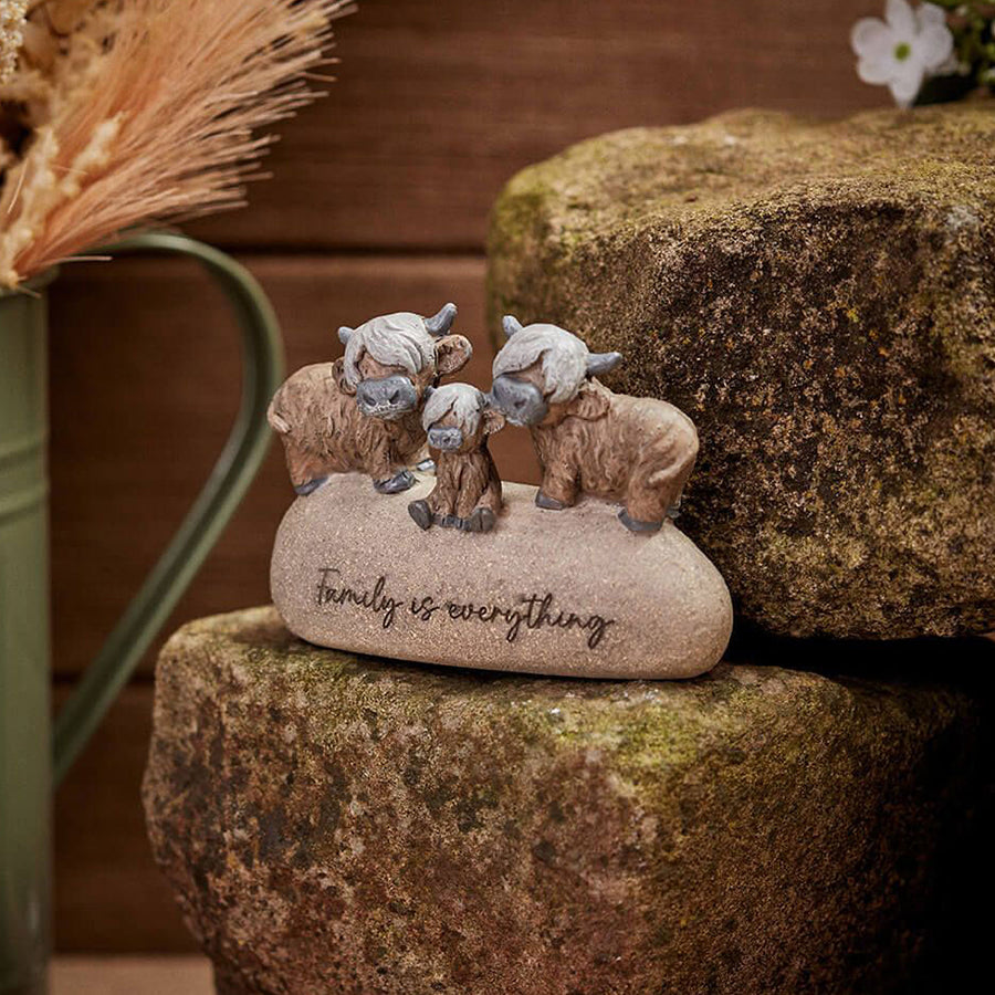 Dougal Highland Cow Family is Everything Ornament