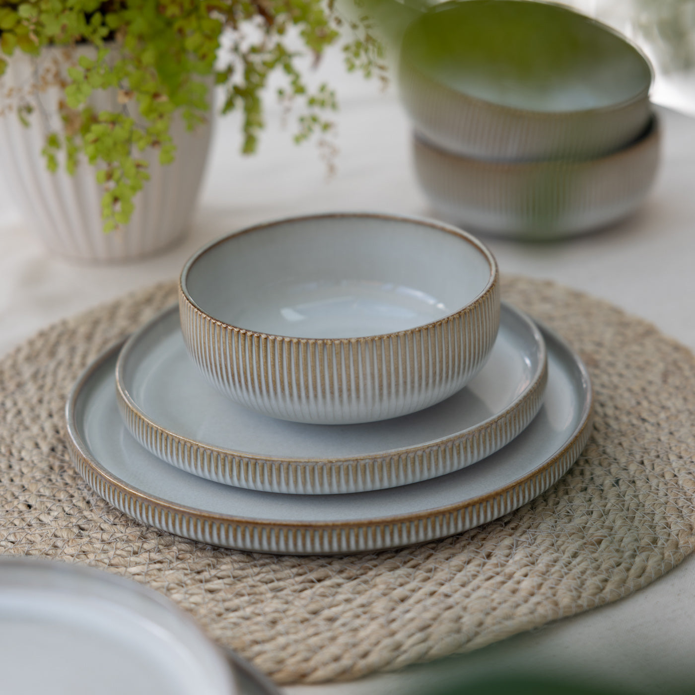 Dune Stripe Dinner Set | 12 Pieces