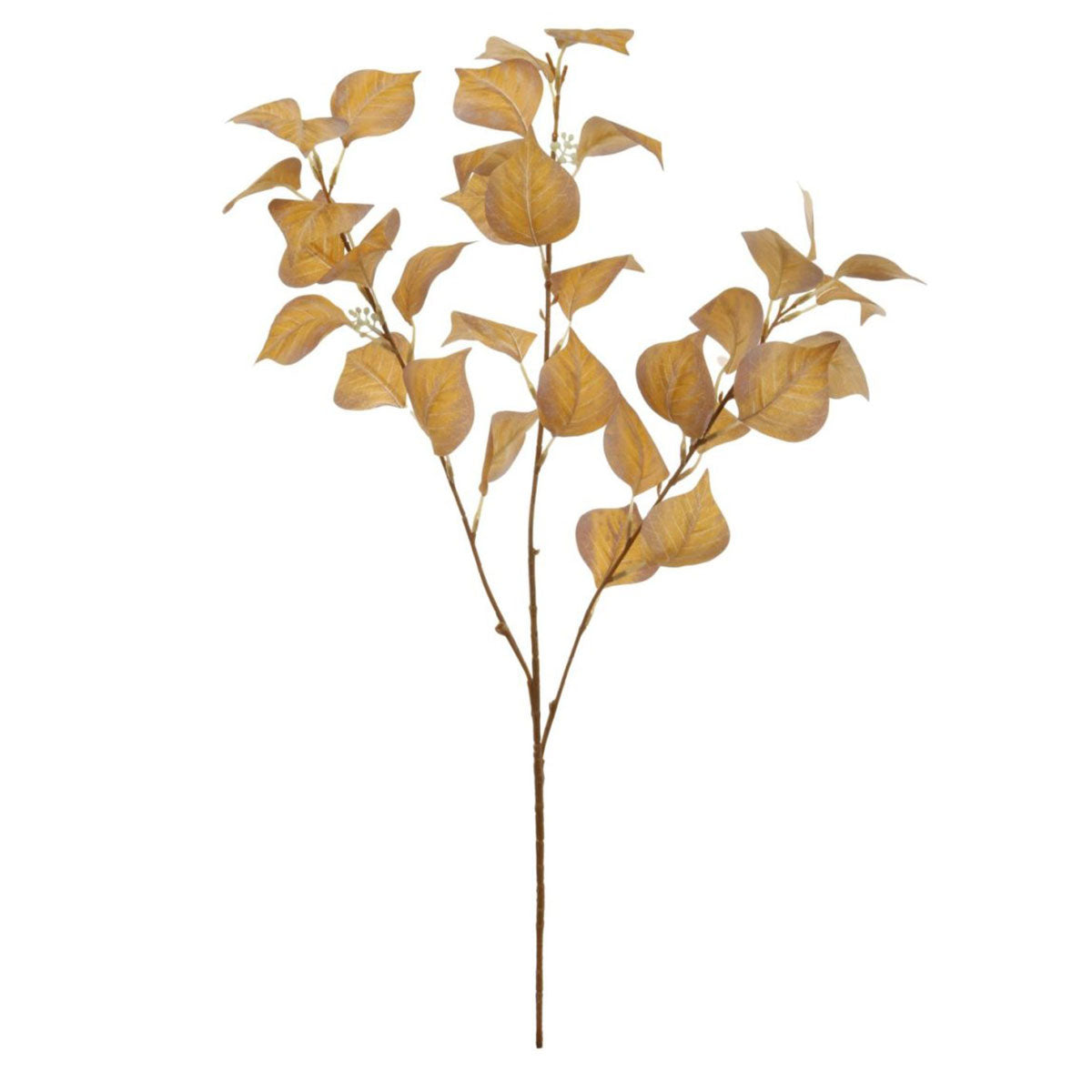 Faux Silk Noah Leaf Spray - Orange