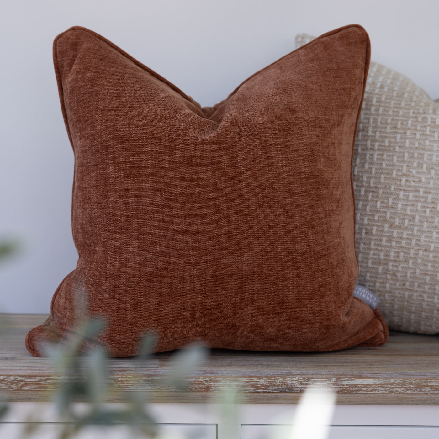 Fielding Rust Chenille Cushion