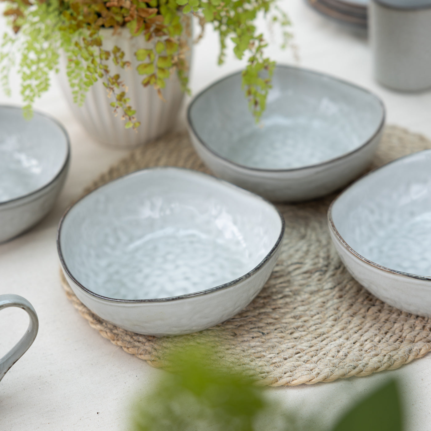 Set of 4 Flax Bowls