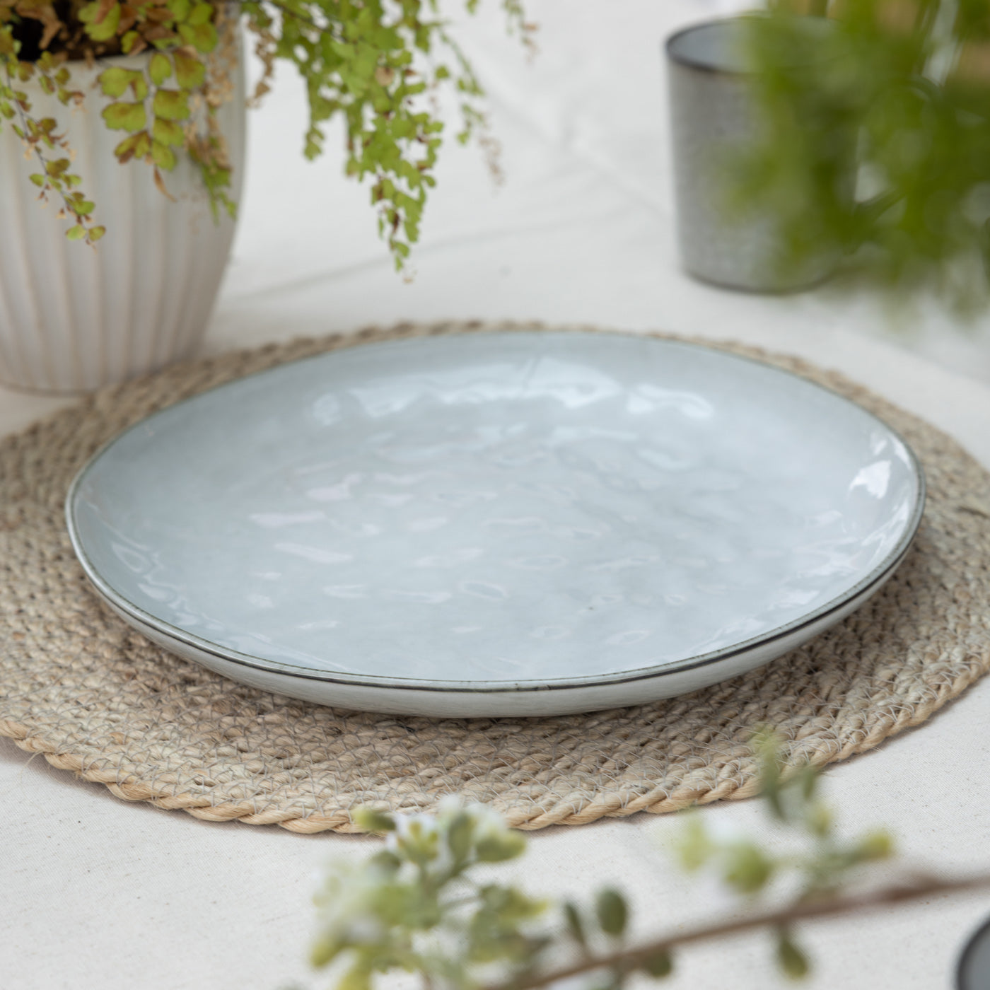 Set of 4 Flax Dinner Plates