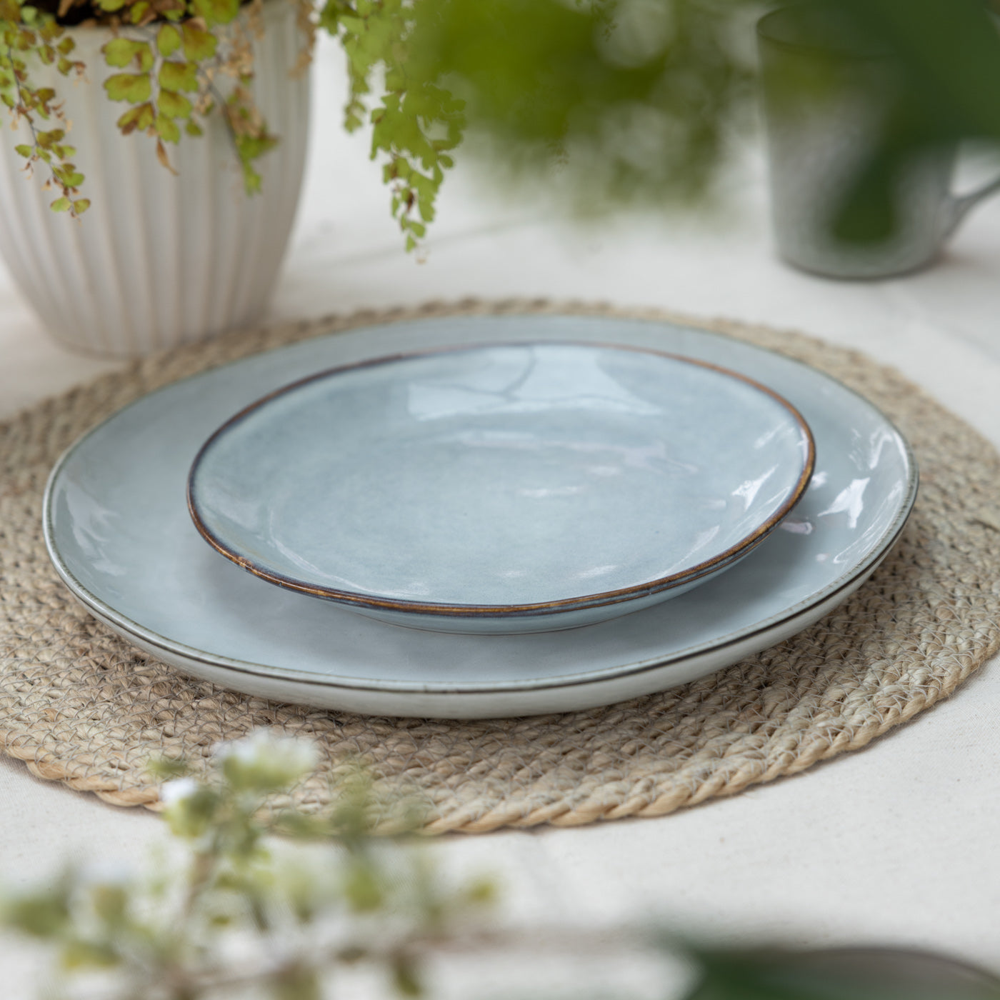 Set of 4 Flax Side Plates