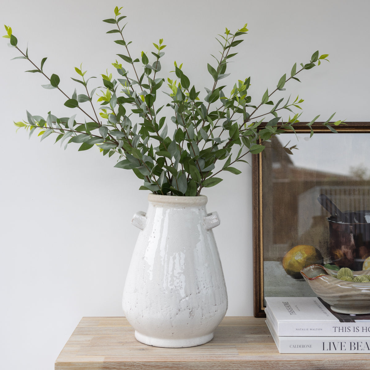 Faux Green Eucalyptus Stem