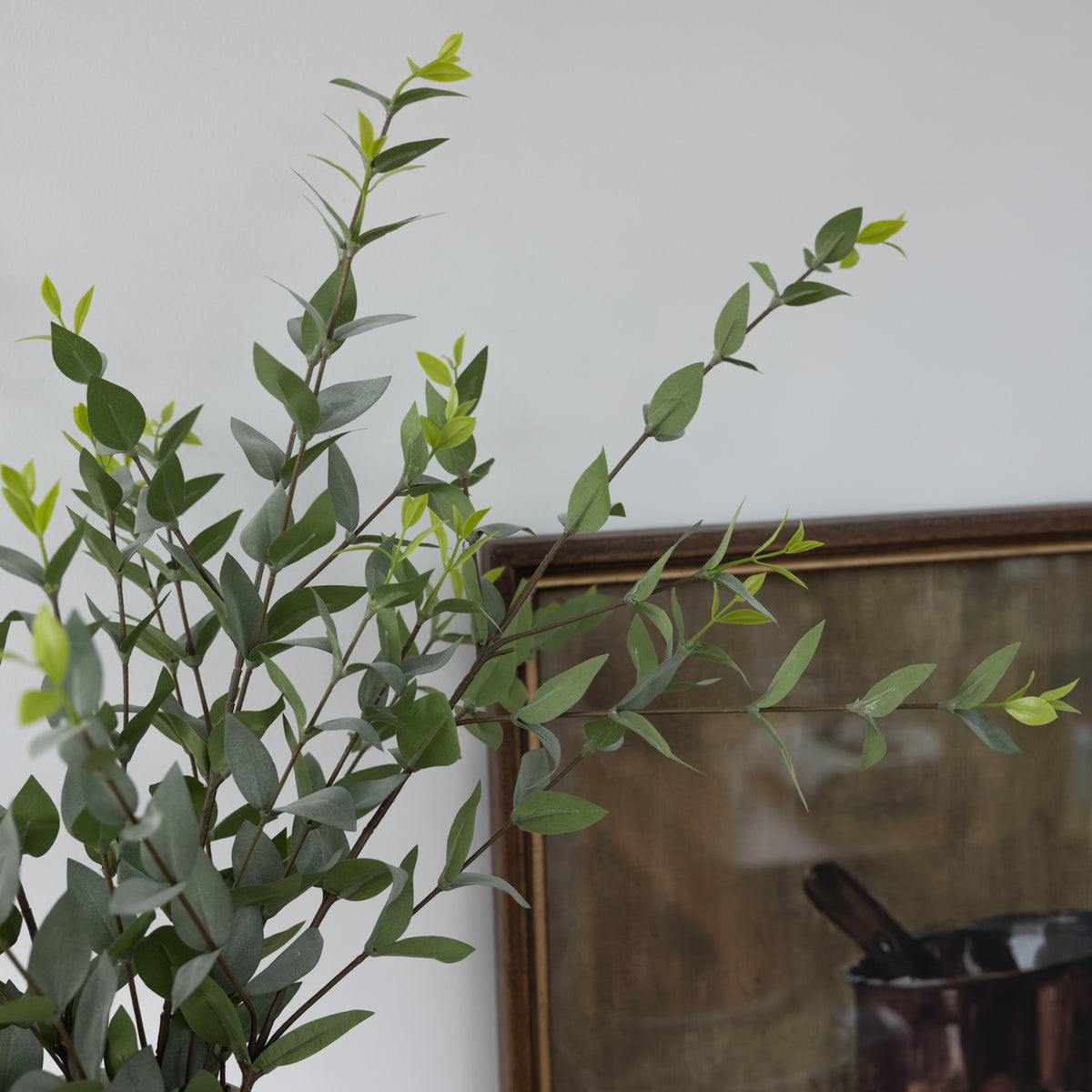 Faux Green Eucalyptus Stem