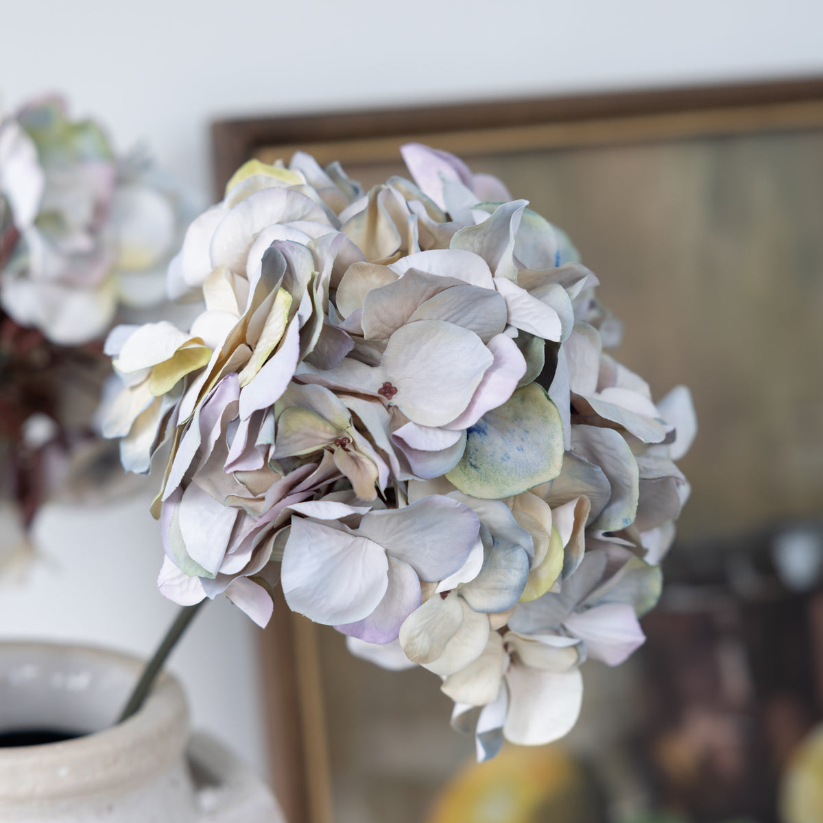 Faded Hydrangea Faux Flower Stem
