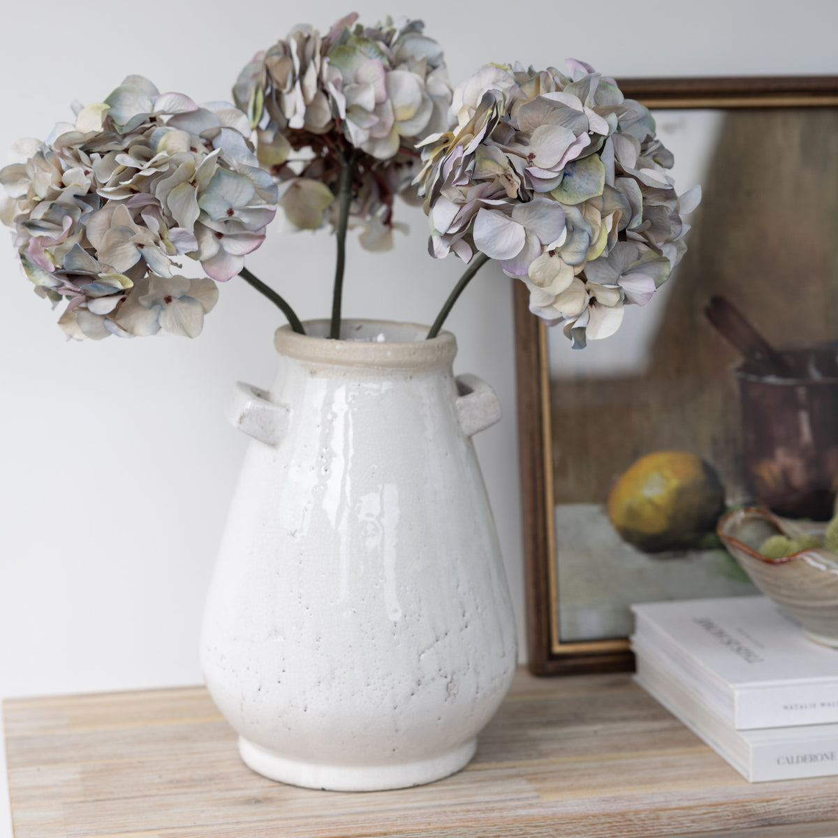 Faded Hydrangea Faux Flower Stem
