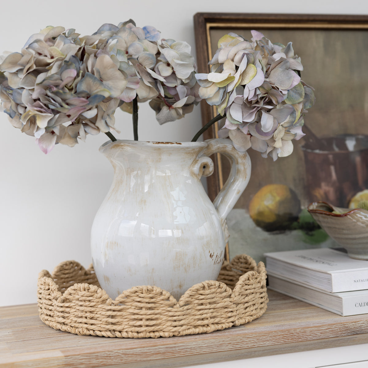 Faded Hydrangea Faux Flower Stem