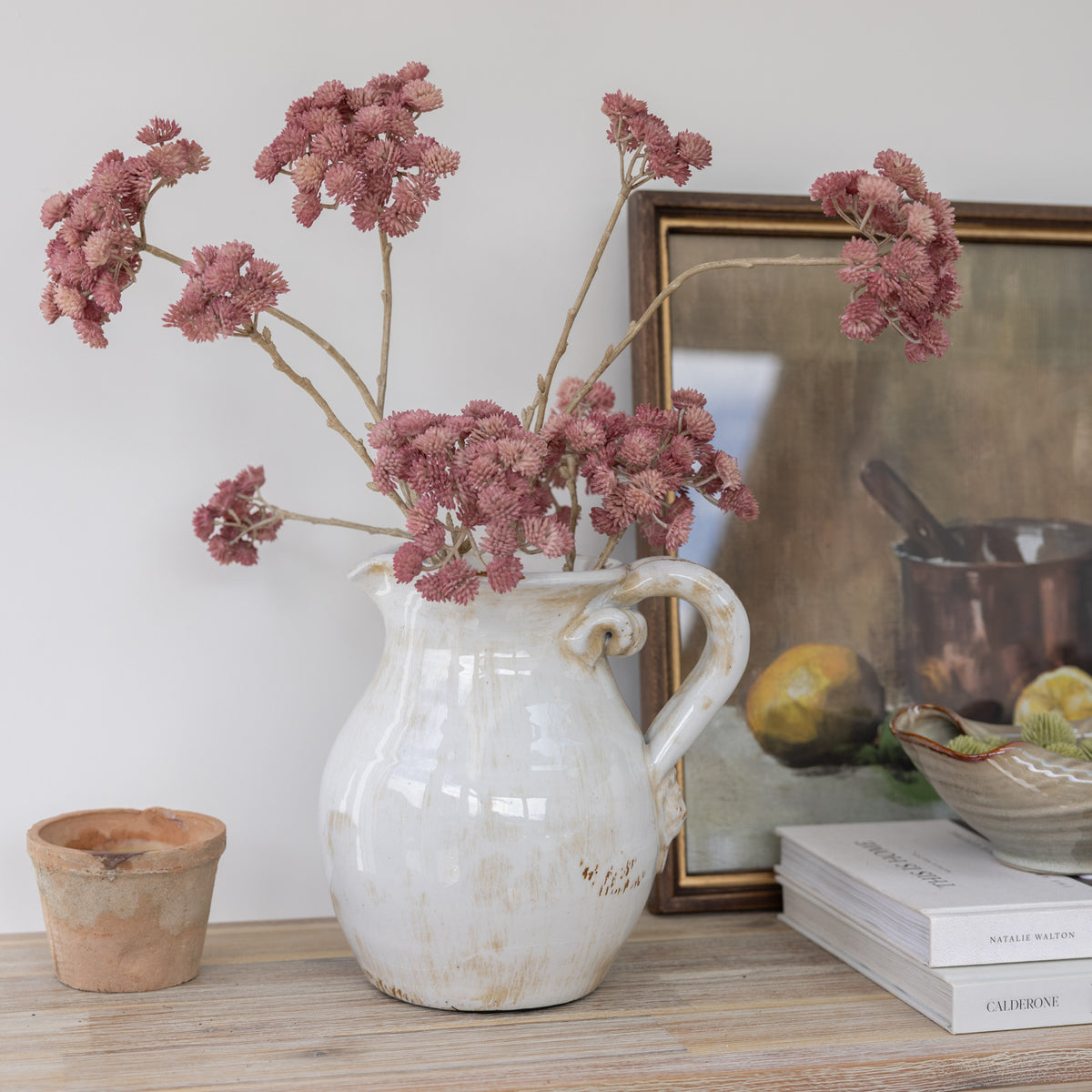 Faux Dusty Pink Sedum Stem
