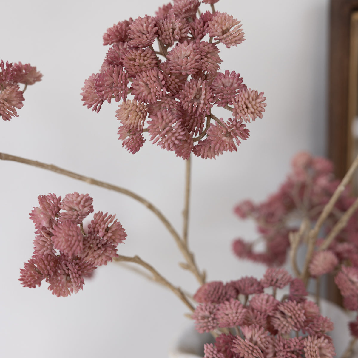 Faux Dusty Pink Sedum Stem